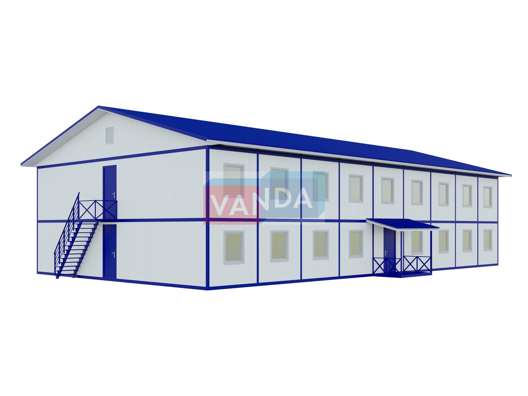 Проект общежития из блок контейнеров 12x21,6 Плита OSB